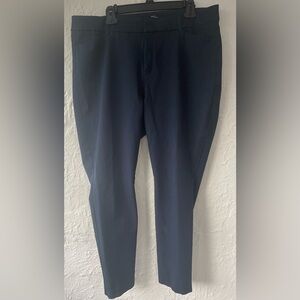 Old Navy Pixie pants, navy blue, high waisted, ankle length, straight leg; 18